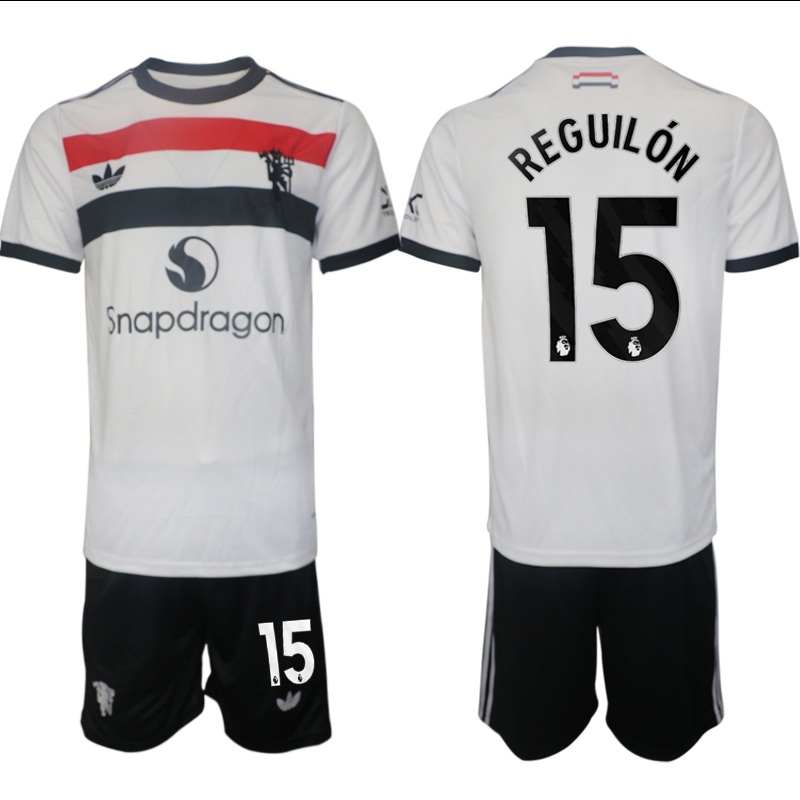 Men 2024-2025 Club Manchester United away white 15 Soccer Jersey